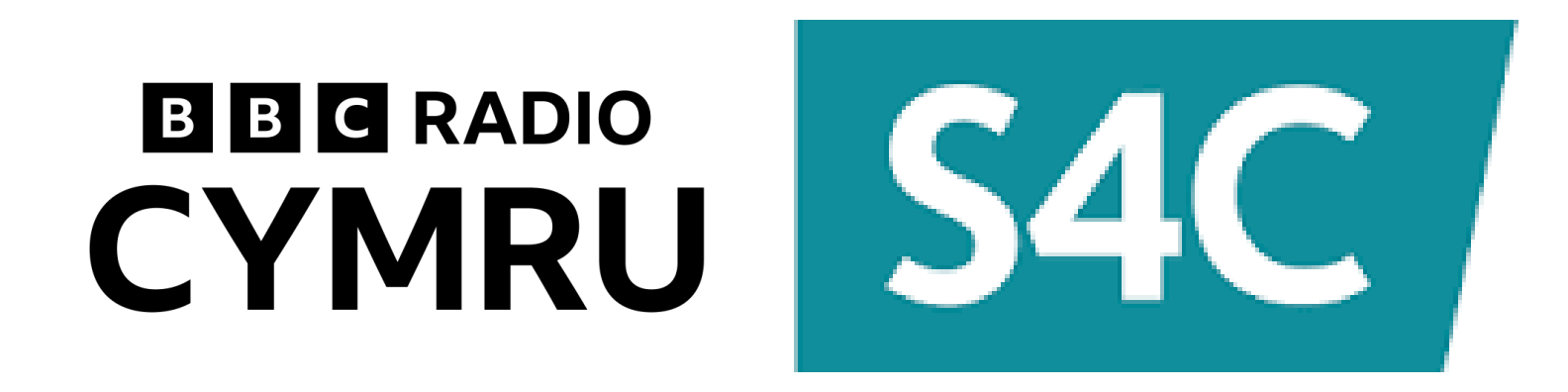 Logo BBC Radio Cymru a logo S4C