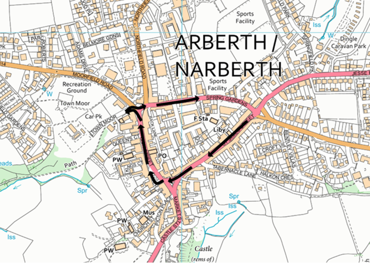 Llwybr gorymdaith y Cyhoeddi