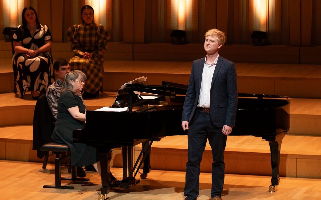 Owain and Zoe performing at RWCMD